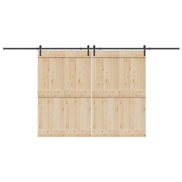 vidaXL Liukuovi Hardware Kit 427 cm Ter&auml;s Musta