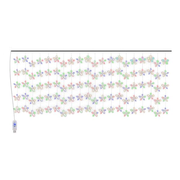 vidaXL LED-valoverho t&auml;htikeijuvalot 500 LEDi&auml; v&auml;rik&auml;s