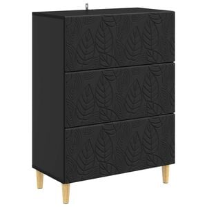 vidaXL Laatikkokaappi Musta 66 x 34,5 x 90 cm Tekninen puu