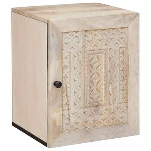 vidaXL Kylpyhuonekaappi ovella Valkoinen 38 x 33 x 48 cm Tekninen puu