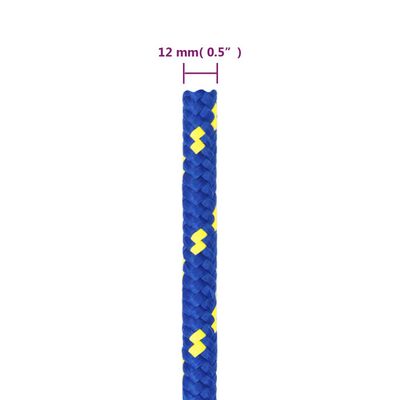 vidaXL Veneköysi sininen 12 mm 100 m polypropeeni