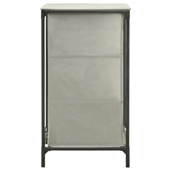 vidaXL Kenk&auml;teline 57x36x61 cm kuitukangas ja ter&auml;s harmaa