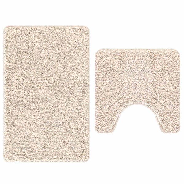 vidaXL Liukumaton kylpyhuoneen matto-setti 2 pcs Kerma PP
