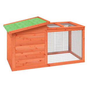 vidaXL Kaninkoppi ruskea 100,5x54x55 cm t&auml;ysi m&auml;nty