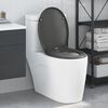 vidaXL Nopeasti irrotettava wc-istuin Antrasiitti 44.8 x 37.3 x 4.2 cm