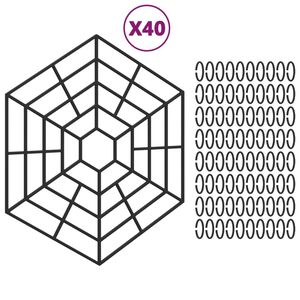vidaXL Lammen suojat 40 kpl musta polypropeeni