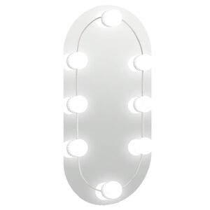 vidaXL Peili LED-valoilla 40x20 cm lasi soikea