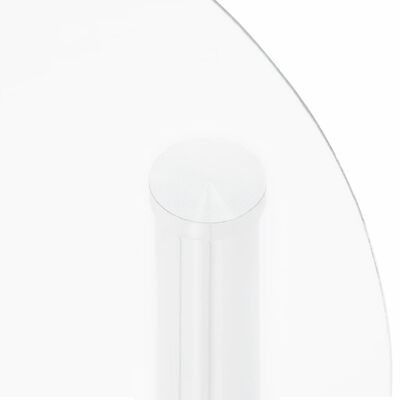 vidaXL 2-kerroksinen sivupöytä läpinäkyvä 38 cm karkaistu lasi
