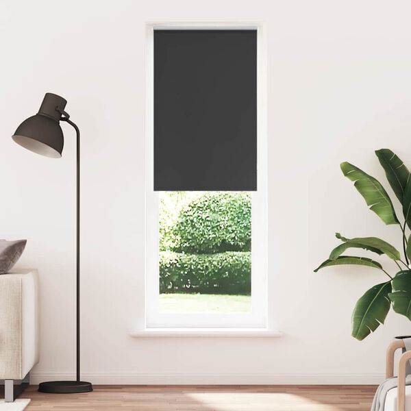 vidaXL Rullaverho Blackout Musta 75x230 cm Kankaan leveys 70,7 cm