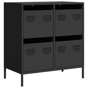 vidaXL Senkki musta 68x39x73,5 cm kylm&auml;valssattu ter&auml;s