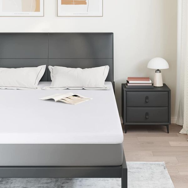 vidaXL Patjanp&auml;&auml;llinen Valkoinen 200 x 200 x 7 cm Jacquard-kangas