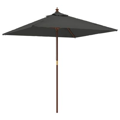 vidaXL Puutarhan aurinkovarjo puutolppa antrasiitti 198x198x231 cm