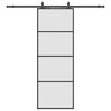 vidaXL Liukuovi asennustarvikkeilla musta 76x205 cm ESG lasi