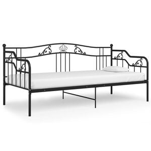 vidaXL Sohvas&auml;ngyn runko musta metalli 90x200 cm