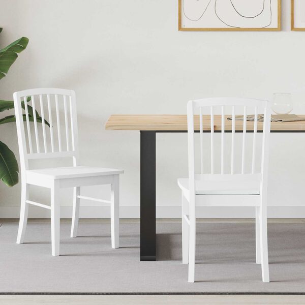 vidaXL Ruokatuolit 2 pcs Valkoinen 50 x 52,5 x 91 cm