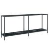 vidaXL Konsolip&ouml;yt&auml; musta 180x35x75,5 cm karkaistu lasi