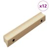 vidaXL Suora kahva 12 kpl Luonnonpuun v&auml;ri 130 x 25 x 30 mm