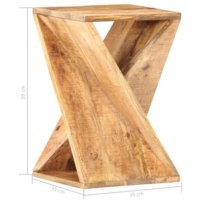 vidaXL Sivupöytä 35x35x55 cm täysi mangopuu