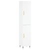 vidaXL Kaappi korkeakiilto valkoinen 34,5x34x180 cm tekninen puu
