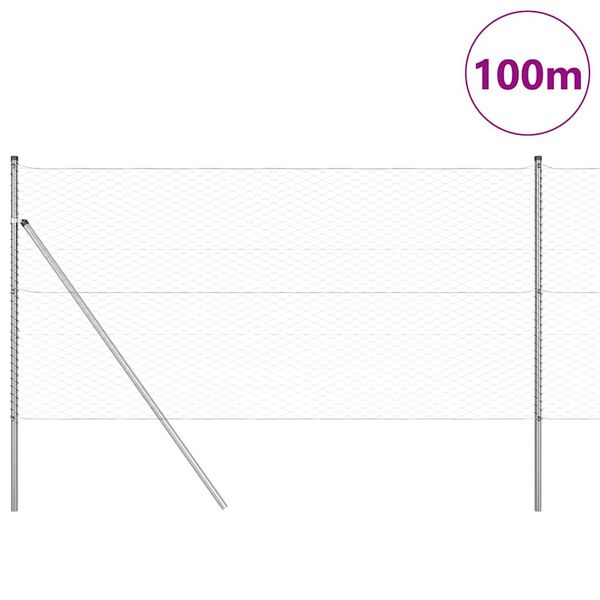 vidaXL Aitalatu Hopea 100 x 1 m (36 mm verkko) Ter&auml;s