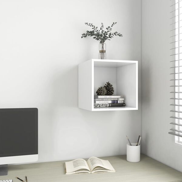 vidaXL Sein&auml;kaappi valkoinen 37x37x37 cm tekninen puu