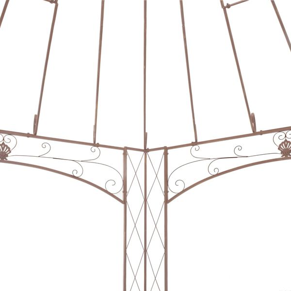 vidaXL Puutarhan huvimaja antiikinruskea 4 m rauta