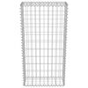 vidaXL Gabionsein&auml; kansilla galvanoitu ter&auml;s 50x20x100 cm
