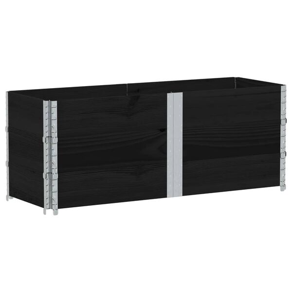 vidaXL Kukkalaatikko musta 150x50 cm t&auml;ysi m&auml;nty