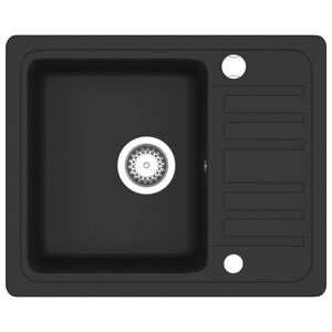 vidaXL Keittiön pesuallas graniitti musta