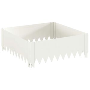 vidaXL Nurmireunus 60 x 60 x 20 cm Ter&auml;s valkoinen
