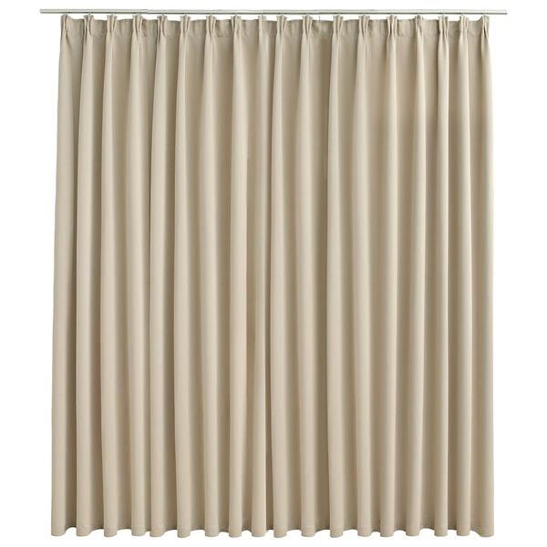 vidaXL Pimennysverho koukuilla beige 290x245 cm