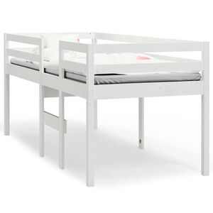 vidaXL Korotettu s&auml;nky valkoinen 90x200 cm t&auml;ysi m&auml;nty