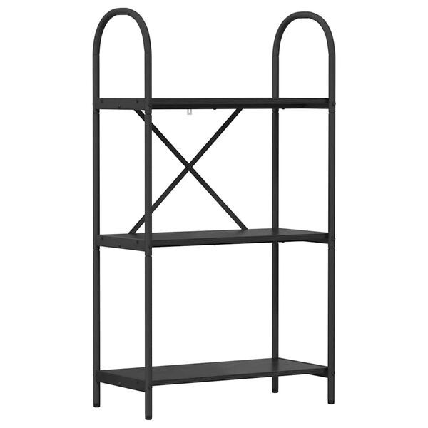 vidaXL Kirjahylly Musta tammi. 60 x 30 x 109 cm Tekninen puu