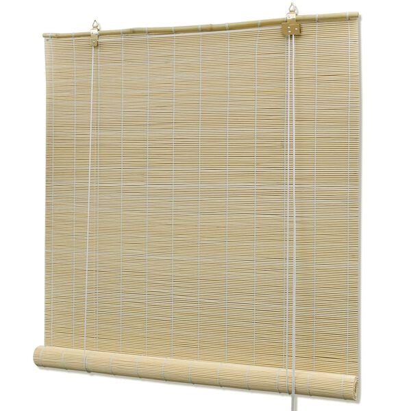 vidaXL Luonnolliset bambu rullaverhot 120 x 160 cm
