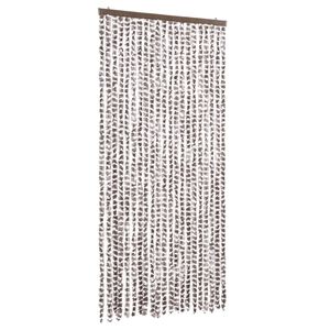 vidaXL Hy&ouml;nteisverho taupe ja valkoinen 90x200 cm chenille
