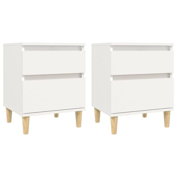 vidaXL Y&ouml;p&ouml;yd&auml;t 2 kpl valkoinen 40x35x50 cm