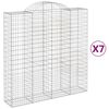 vidaXL Kaarevat kivikorit 7 kpl 200x50x200/220 cm galvanoitu rauta