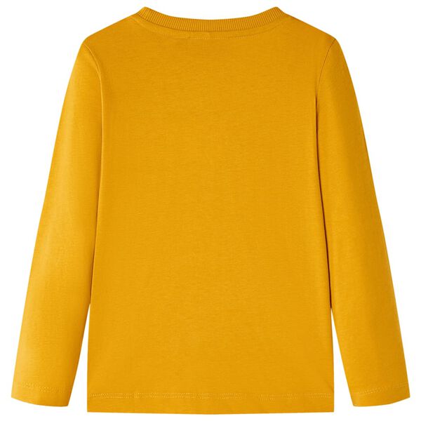Lasten pitkähihainen T-paita okra 140