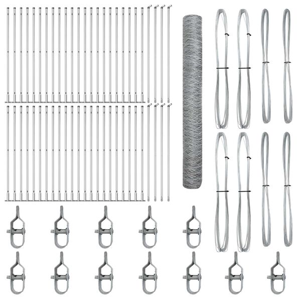 vidaXL Aitalatu Hopea 100 x 1,2 m (36 mm verkko) Ter&auml;s