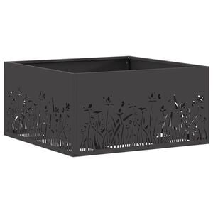 vidaXL Tulisija Musta 60 x 60 x 30 cm Ter&auml;s