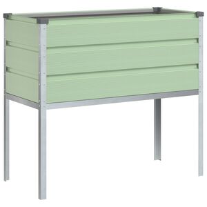 vidaXL Kukkalaatikko Pastelli Vihre&auml; 100 x 45 x 90 cm Galvanoitu ter&auml;s