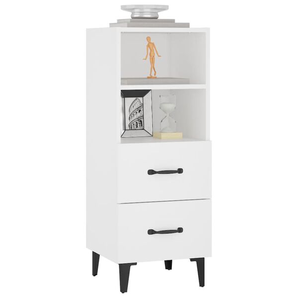 vidaXL Senkki valkoinen 34,5x34x90 cm tekninen puu