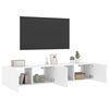 vidaXL TV-seinäkaapit LED-valoilla 2 kpl valkoinen 80x35x31 cm
