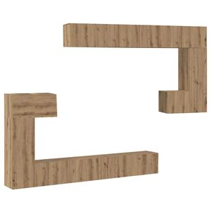 vidaXL TV-yksik&ouml;t Sein&auml;kiinnitett&auml;v&auml; 4 pcs Artisan tammi Tekninen puu