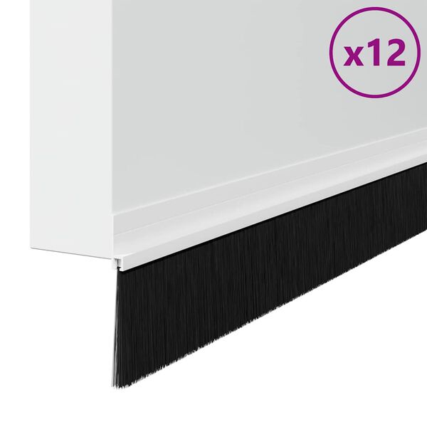 vidaXL Itsekiinnittyv&auml;t oven harjatiivisteet 12 pcs Valkoinen 100 cm