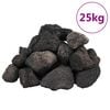 vidaXL Vulkaaniset kivet 25 kg musta 5-8 cm