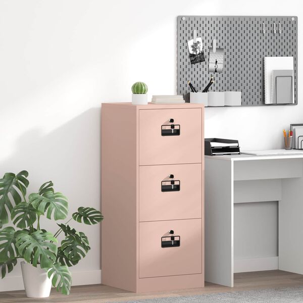 vidaXL Asiakirjakaappi laatikon kanssa Pinkki 45,5 x 42 x 106,5 cm