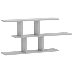 vidaXL Sein&auml;hylly Harmaa Sonoma 100 x 17 x 45.5 cm Tekninen puu