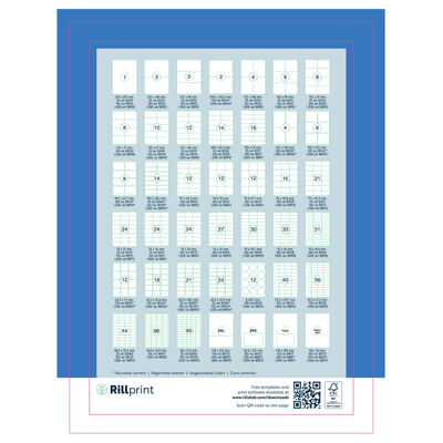 rillprint Itseliimautuvat etiketit 105x42,4 mm 1000 arkkia valkoinen