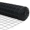 vidaXL Euroaita Harmaa 0,4 x 25 m PVC-pintainen rauta